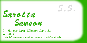sarolta samson business card